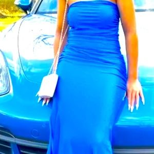 Blue prom dress